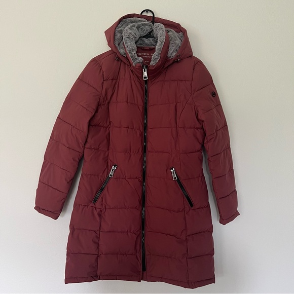 Andrew Marc Hooded Puffer Coat - Picture 1 of 8
